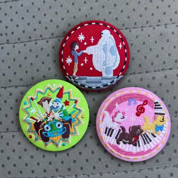 디즈니 자수 캔뱃지 3개 세트