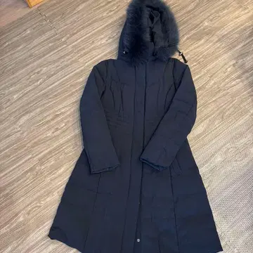 RUIRUE BOUTIOUE 후드 부착 다운 네이비