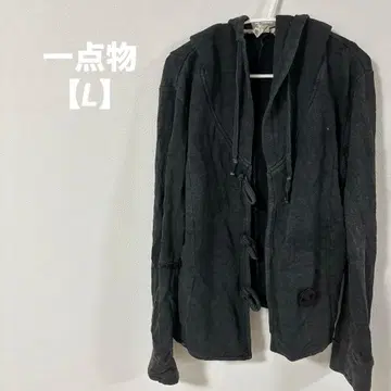 한정판 [ L ] 후드 부착 블랙 자켓 가을 겨울 의류 그레이