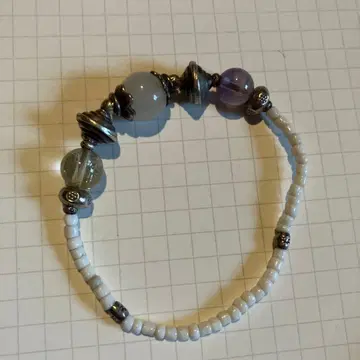 비즈와 카렌 실버 팔찌