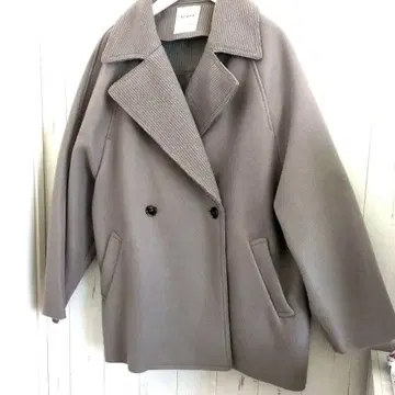 ACUTA 핑크 그레이지 더블 브레스트 P 코트 사이즈 F