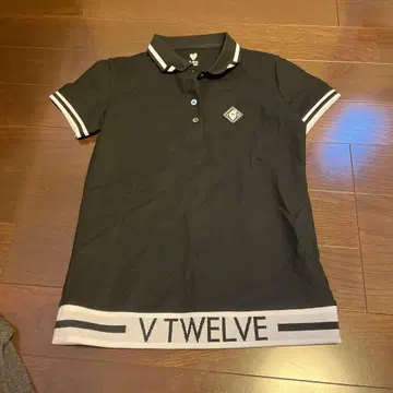 V TWELVE 블랙 피케 셔츠 여성용