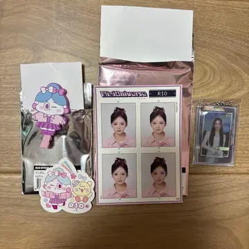 NiziU 리오 헤어 클립 스티커 키링 세트