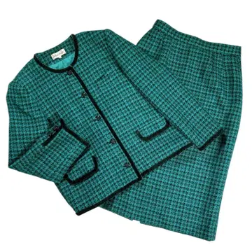 레트로 버블 수트 트위드 셋업 11AR 사이즈 L