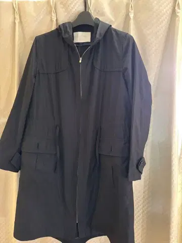 Ballsey 네이비 코트 후드 부착