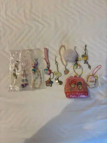 [초레어 레트로] 산리오 키키라라 핸드폰 스트랩 가마구치 2000년대