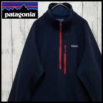 파타고니아 플리스 자켓 L 하프 지퍼 빈티지 네이비