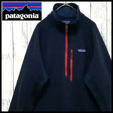 파타고니아 플리스 자켓 L 하프 지퍼 빈티지 네이비
