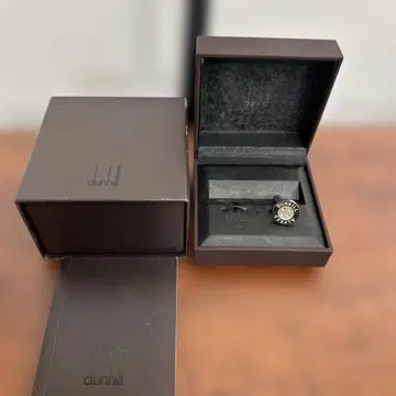 박스 포함 정품 dunhill 던힐 커프스 한쪽 실버