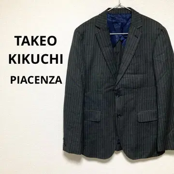 피아첸차 다케오 키쿠치 남성용 테일러드 자켓 짙은 그레이 스트라이프