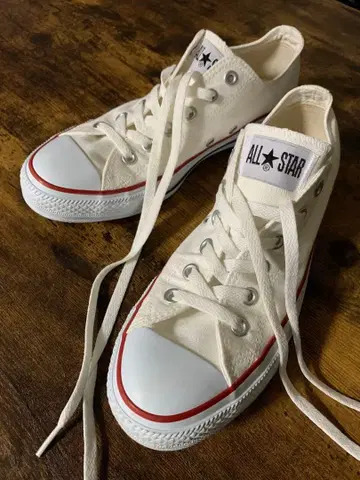 CONVERSE ALL STAR 화이트 로우컷 스니커즈 26cm