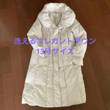 PECA 워셔블 다운 코트 다운 자켓 13호 사이즈 아이보리 색상