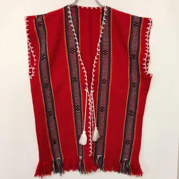 남미 민족 의상 구제 네이티브 에스닉 스트라이프 태슬 베스트