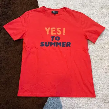 A.P.C. YES! TO SUMMER 프린트T셔츠 XS 빨간색 반팔
