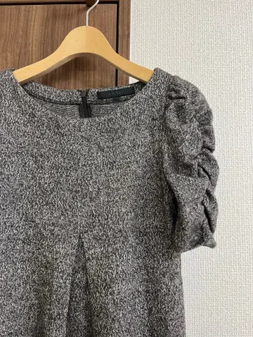 ANAYI 퍼프 슬리브 니트 원피스