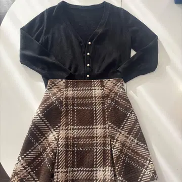 snidel 스나이델 체크 플리츠 스커트만