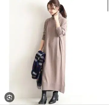 슬로브 이에나 SLOBE IENA 홀 가먼트 터틀 니트 원피스