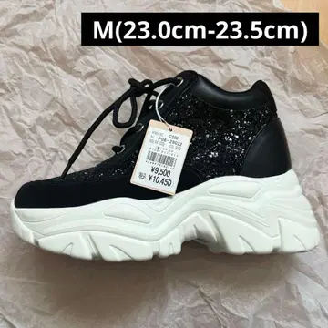 [ 새상품 ] ESPERANZA 큥핏 인솔 스니커즈 통굽 블랙