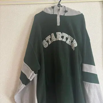 [ 구제 의류 ] STARTER 플리스 후드티 다크 그린