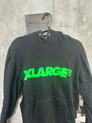 XLARGE 블랙 후드 부착 후드티