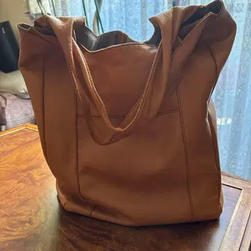 카멜 가죽 빅 토트백 키소라