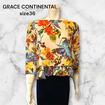 [새상품급] 사이즈 36 GRACE CONTINENTAL 꽃무늬 블라우스