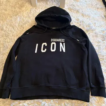 DSQUARED2 ICON 블랙 후드티 S
