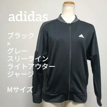 adidas 새상품급 블랙 x 그레이 쓰리라인 M사이즈 저지
