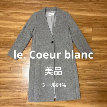 le. coeur blanc/체스터 코트/울/노카라