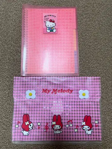 헬로키티 마이멜로디 파일 케이스 세트