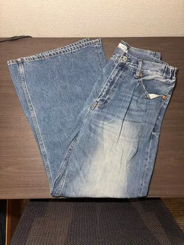 [ DENIM AND MILITARY ] 와이드 블루 데님