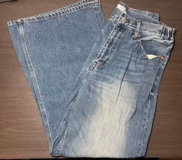 [ DENIM AND MILITARY ] 와이드 블루 데님 L 사이즈