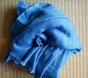 캐시미어 헤링본 스톨 파랑