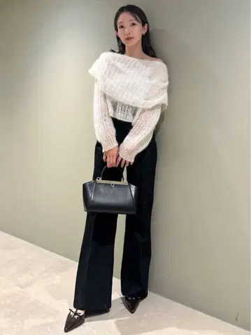 SNIDEL 모헤어 시어 니트 풀오버