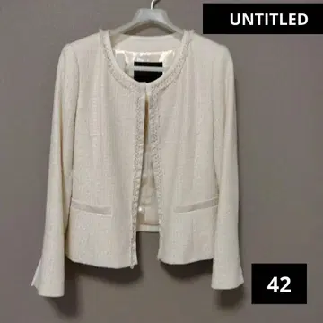 언타이틀 노카라 트위드 자켓 42