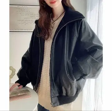 클래식 엘프 페이크 가죽 자켓