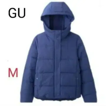 [새상품급] GU 충전솜 숏 블루종 M 네이비 방한 후디 깔끔함