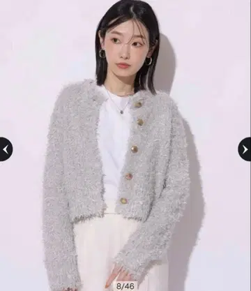 당일 발송! 새상품 택 포함! 마이 스트라다 라메 페더 가디건 그레이