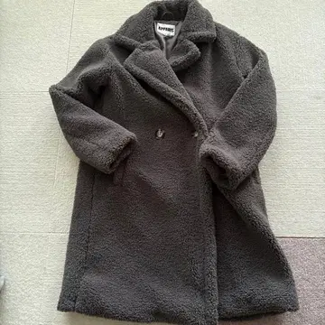 APPARIS 그레이 보아 롱 코트 XS