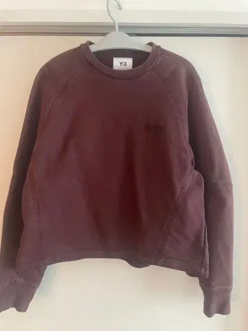 Y-3 버건디 맨투맨 XS 사이즈