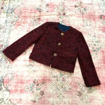 준 아시드 노카라 트위드 자켓