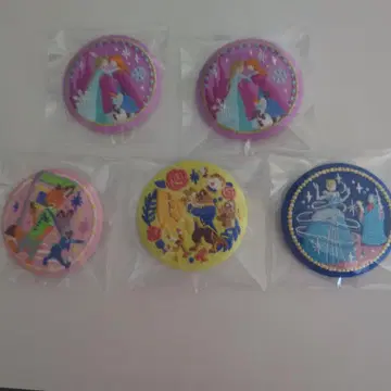 디즈니 자수 캔뱃지 비스켓 2개 세트 캔뱃지