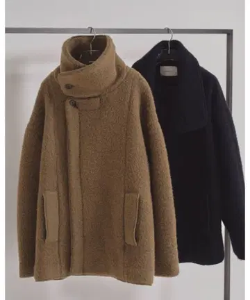 투데이풀 36 사이즈 울 혼방 오버 사이즈 코트 브라운