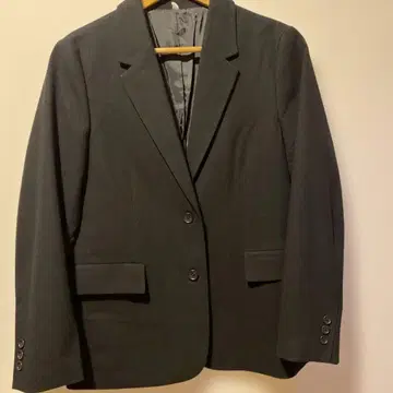 새상품 무인양품 블랙 테일러드 자켓 울 혼방