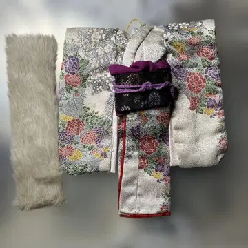 바비 기모노 세트 순수 실크 핸드메이드