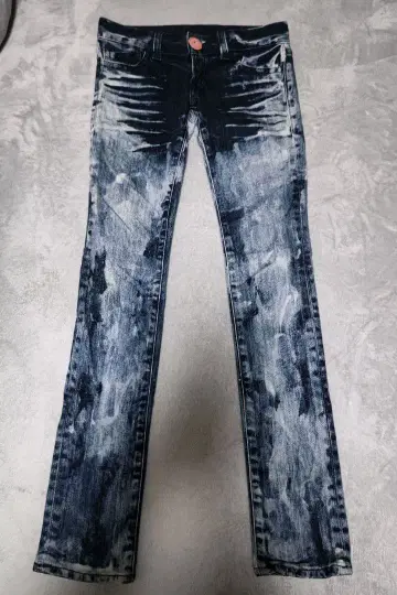 moussy 스키니 데님 0 사이즈 데미지 가공