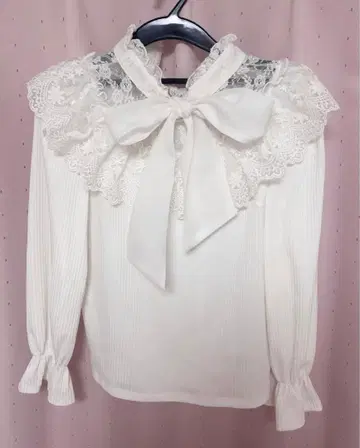 evelyn 리본 레이스 블라우스