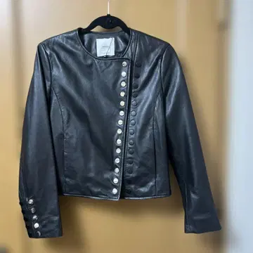 택 포함 MANGO 가죽 라이더 자켓