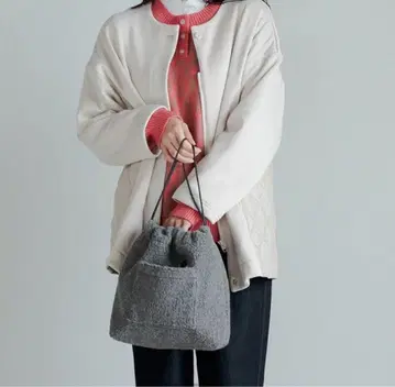 Keitto 카쿠렌보 차로 자수 보아 백 복슬복슬 자수 백