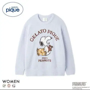 미사용 새상품 완판 젤라피케 여성용 PEANUTS 오리지널 자카드 풀오버